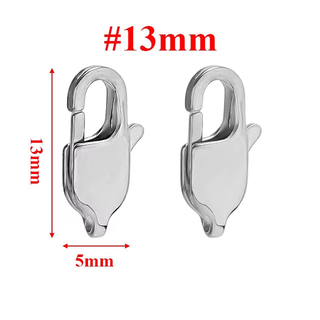 Broche Langosta Acero Natural 13x4mm - 10pcs