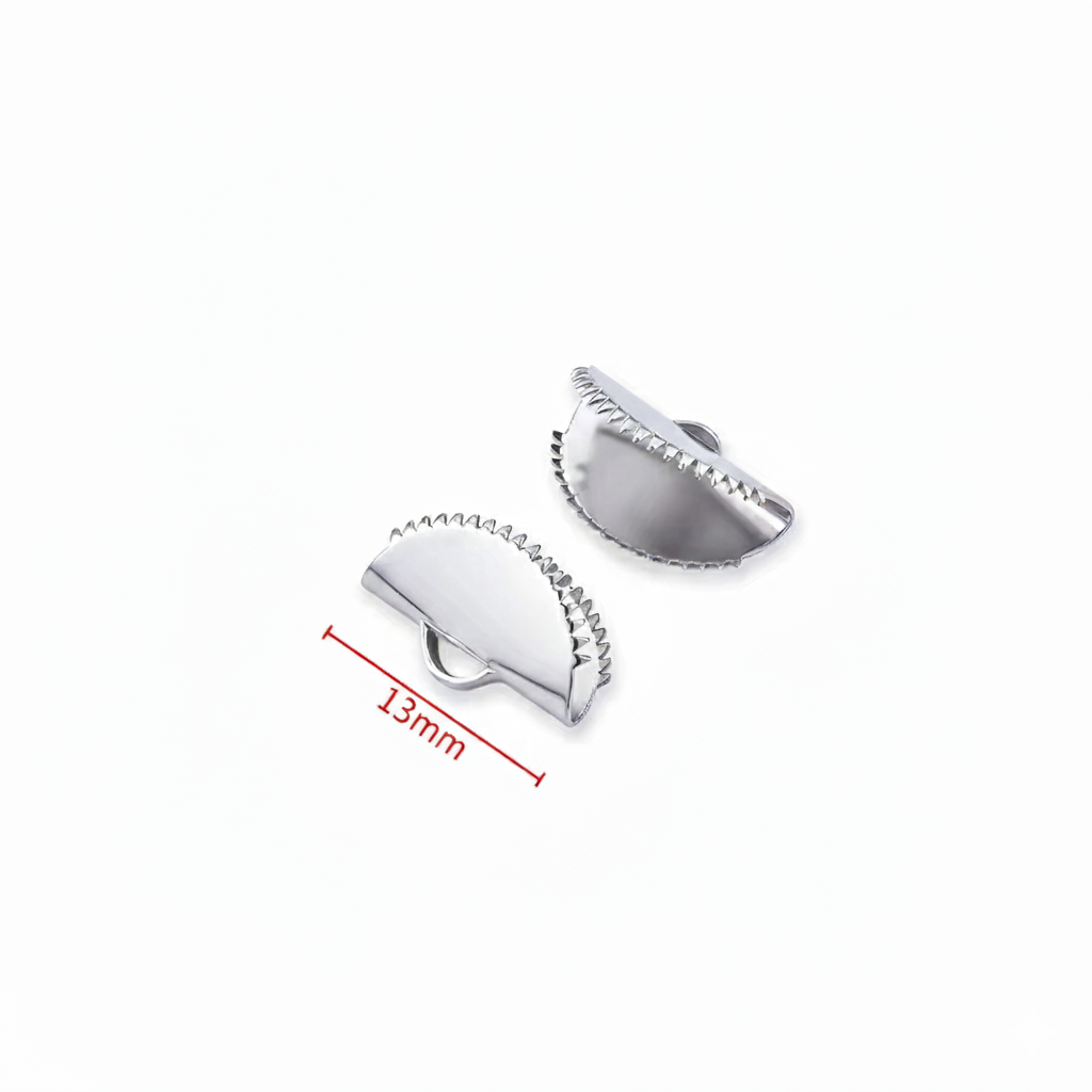Terminal Semicirculares de Acero 1.3cm - 50 PCS