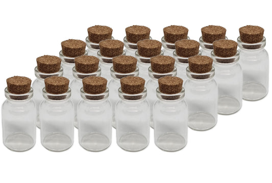 Pack 20 Frascos Pequeños De Vidrio Con Tapa 2x4cm 10ml