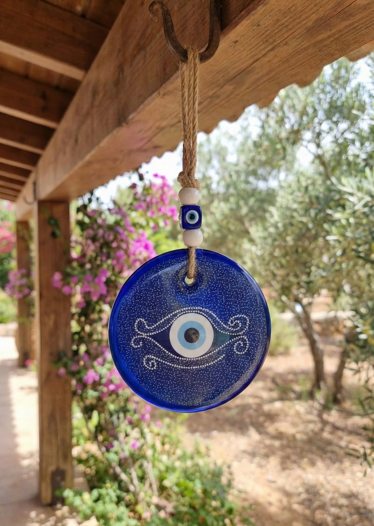 Colgante Vidrio Ojo Turco Ojo 12cm