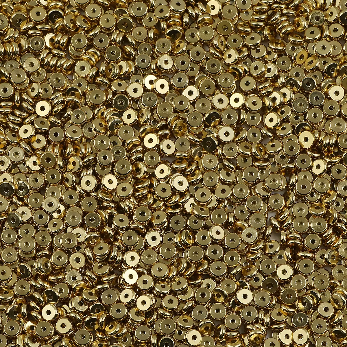 Separador Tipo Dona Acero Dorado 5mm