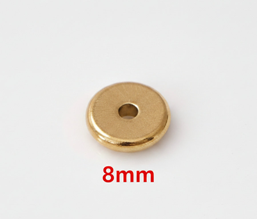 Separador Tipo Dona Acero Dorado 8mm
