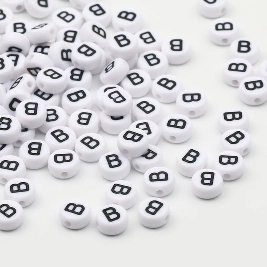 Letras Acrílicas Blanco Redondo A-Z
