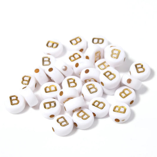 Letras Acrílicas Dorado Redondo A-Z