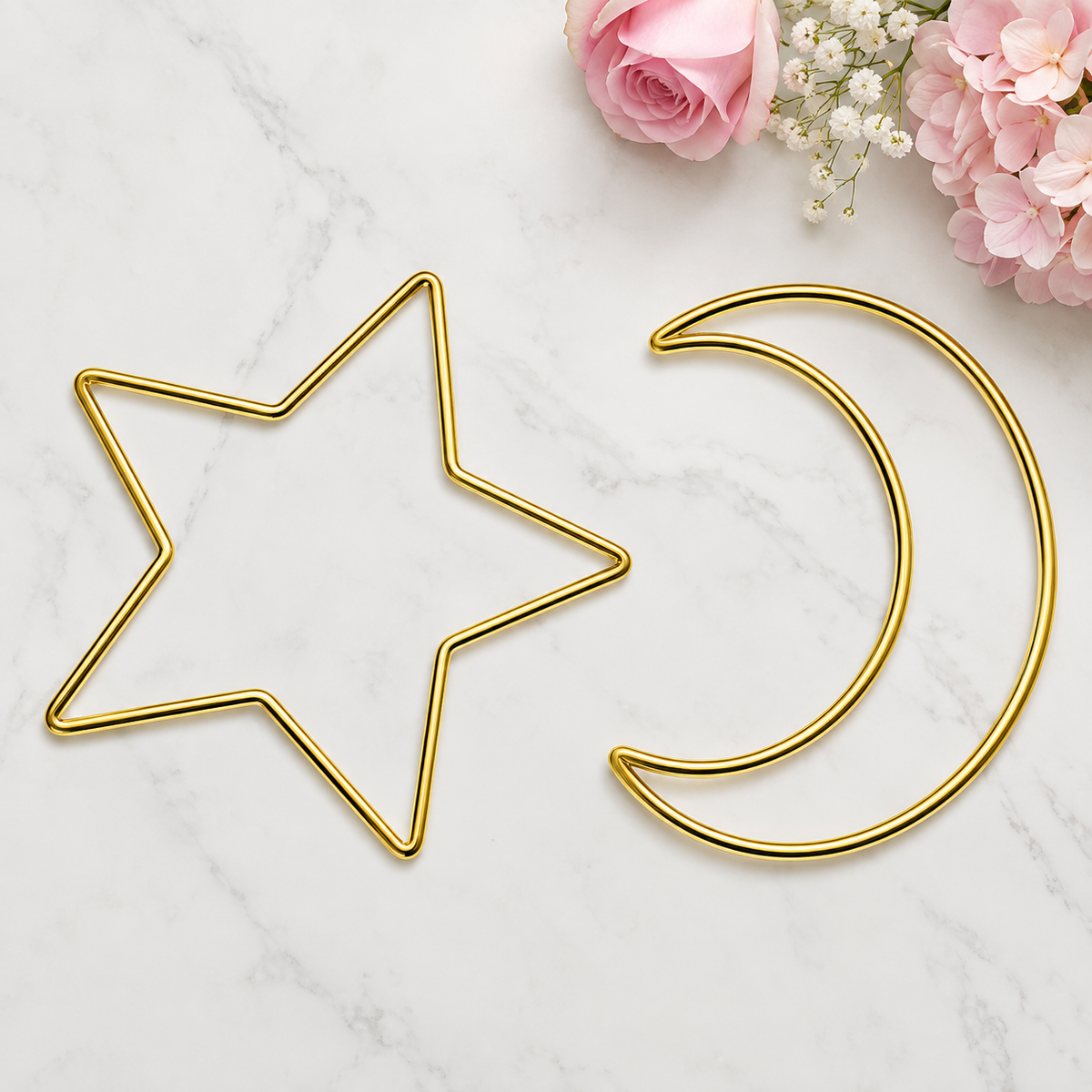 Aro Metálico con Forma de Corazón Dorado - 1 PCS