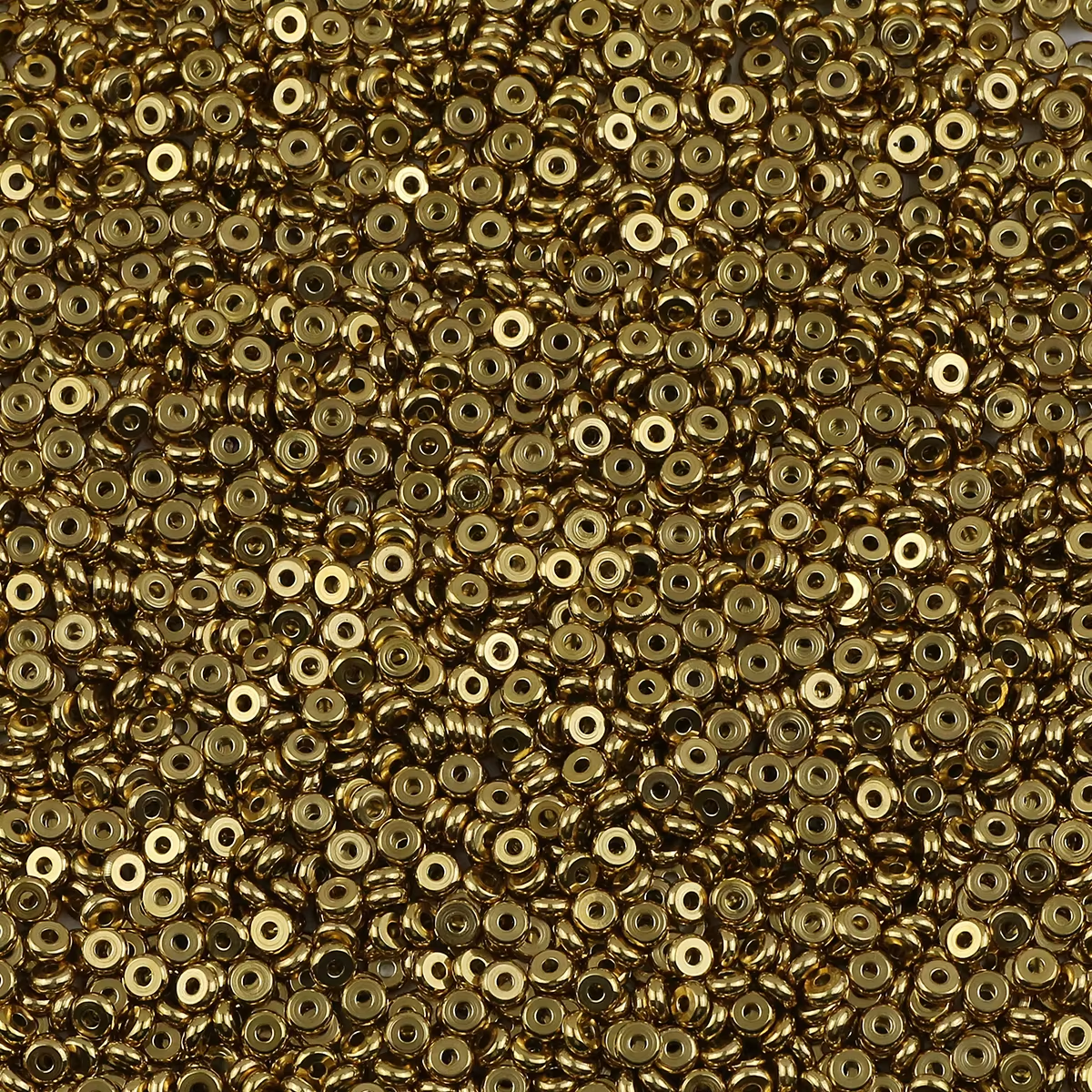 Separador Tipo Dona Acero Dorado 4mm