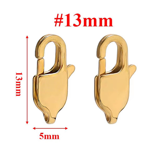 Broche Langosta Acero Dorado 13x4mm - 10pcs