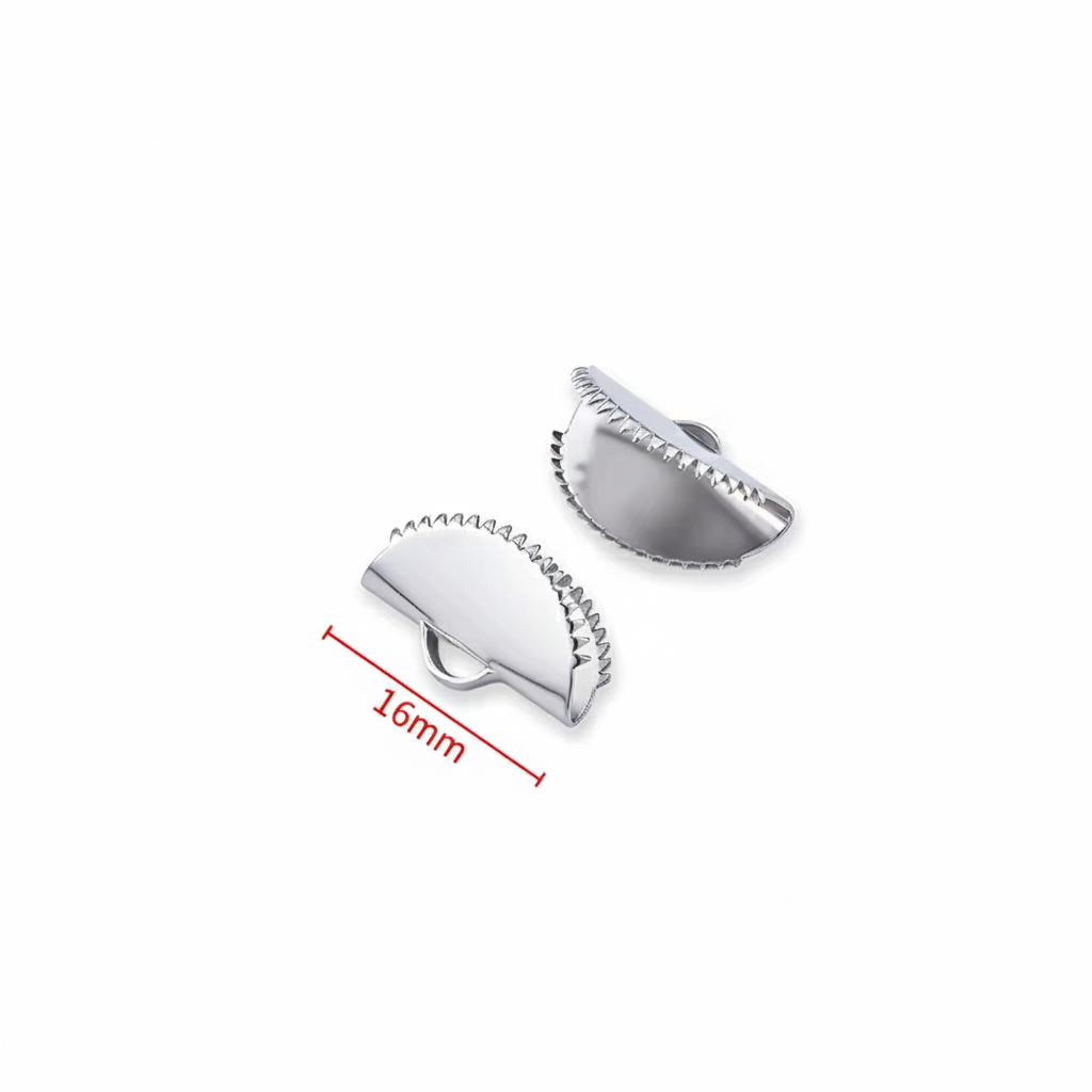 Terminal Semicirculares de Acero 1.6cm - 50 PCS