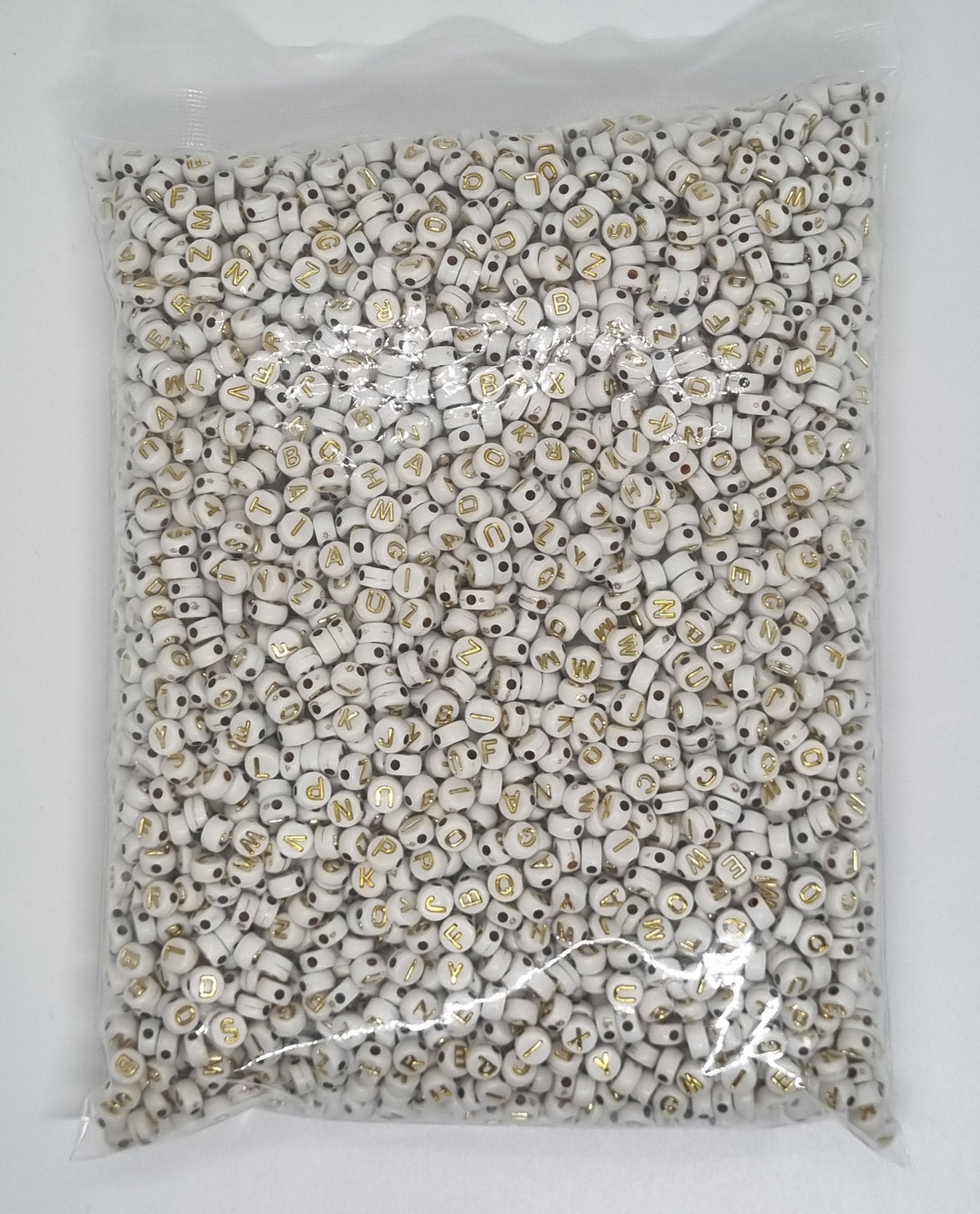 Letras Blanco Con Dorado 500g