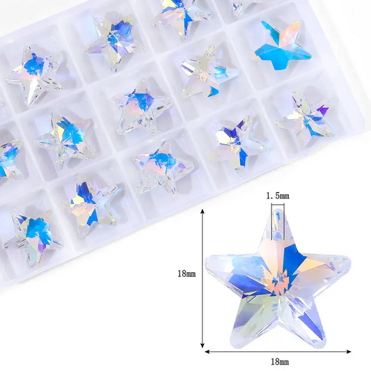 Figuras de Cristal Tornasol 1.8cm - Unidad