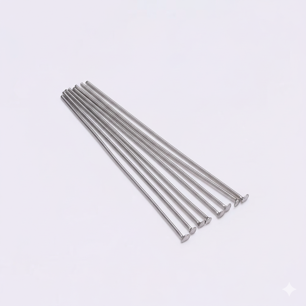 Vastagos Acero Natural Con Tope 4cm