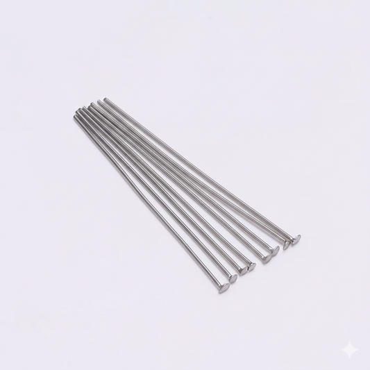 Vastagos Acero Natural Con Tope 4cm