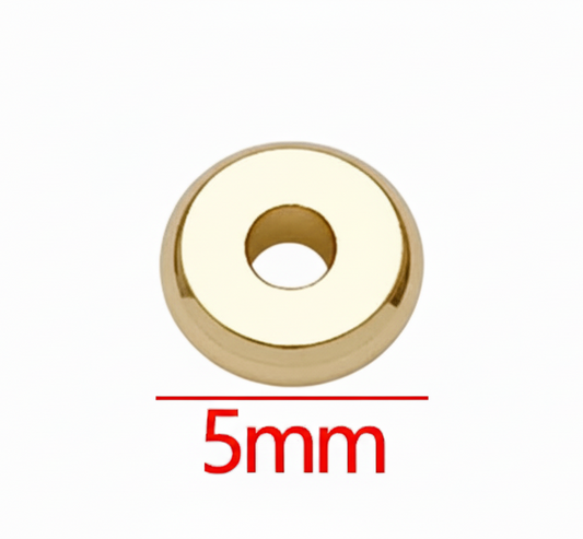 Separador Tipo Dona Acero Dorado 5mm