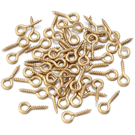 Cáncamo Acero Dorado 1cm - 50pcs