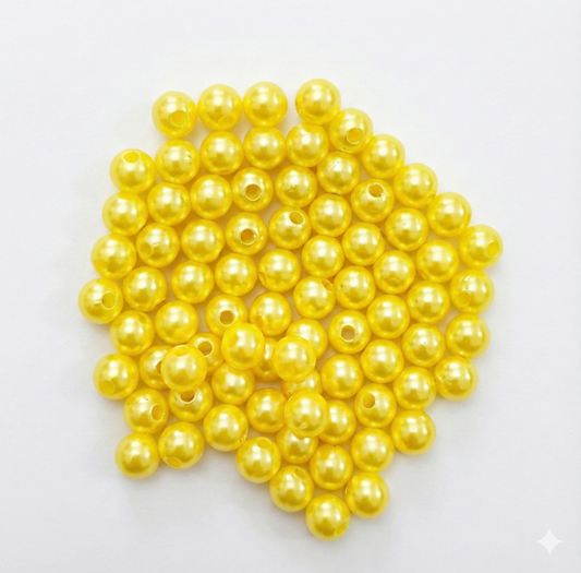 Perlas Amarillas Plásticas - 40gr