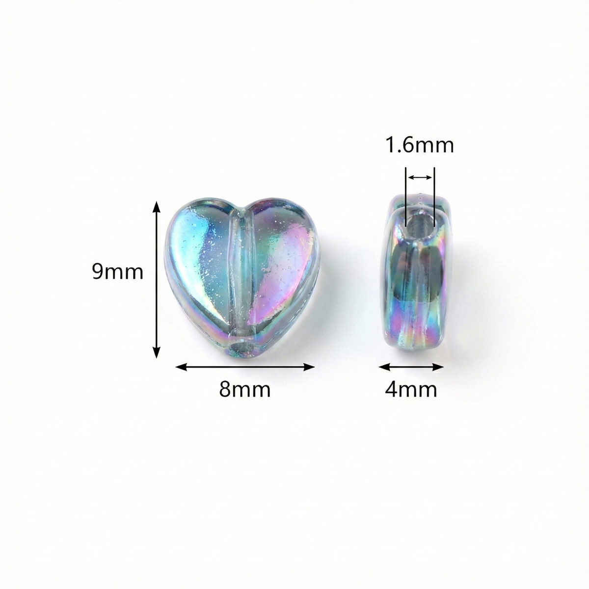 Corazones Traslucidos Tornasol - 40gr