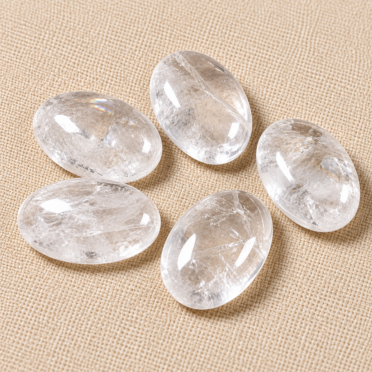 Cabujón (Cabuchón) Cuarzo Cristal 1.8x2.5cm - 1 PCS