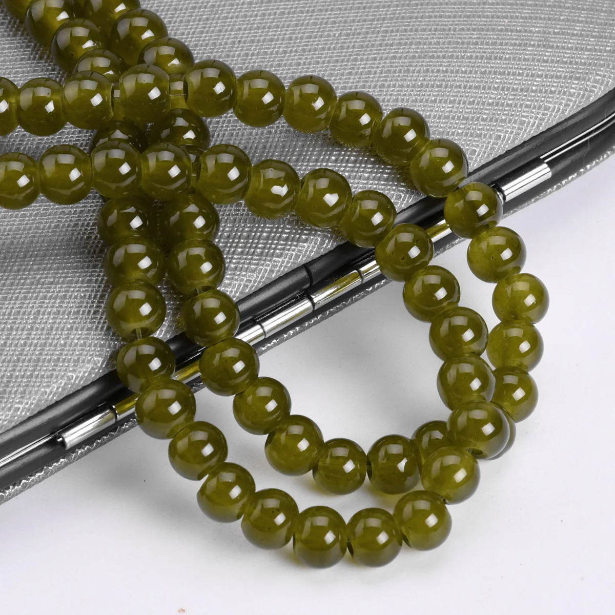 Tira de Cuentas de Vidrio 8mm