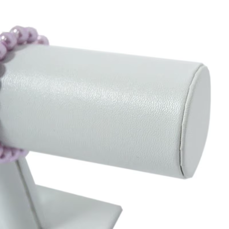 Exhibidor De Pulsera De Ecocuero Blanco 1 Nivel