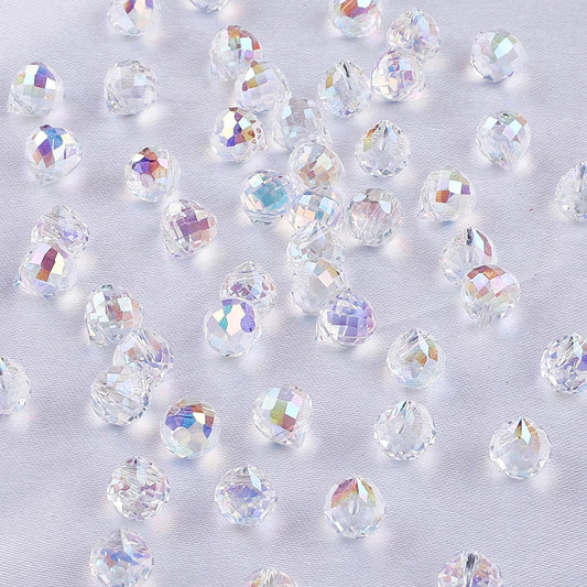 Gota Cristal Traslucido Tornasol 8mm - 20 PCS